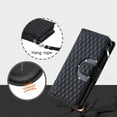 thumbnail image 5 of SaniMore for Samsung Galaxy A13 PU Leather Case, 3D Lattice Pattern for Girls Card Slots Zipper Purse Glitter Magnetic Clasp Flip Kicstand [Hand Rope] Full Protection Shockproof, Black, 5 of 16