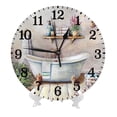 thumbnail image 2 of 10 Inch Wall Clock Silent Non Ticking Battery Operated Creative Quiet Round Clock For Kitchen Bathroom Home Bedroom Office Living Room Kitchen Element, 2 of 7