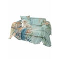 thumbnail image 2 of Teal Beach Coastal Couch Cover, Summer Nautical Coral Shell Botanical Vintage Sofa Cover Blanket for 2 Seat Cushion, Sectional Sofa Slipcover Furniture Protector for Living Room Bedroom 71''x102'', 2 of 9