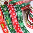 thumbnail image 4 of Christmas Ribbon Fashion Xmas Tree Snowflake Print DIY Fabric Gift Wrap Ribbon Crafts Ribbon, 4 of 6