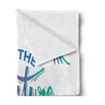 thumbnail image 2 of Adventure Soft Flannel Fleece Throw Blanket, Colorful Calligraphic Design with Abstract Mountains and Arrow Journey, Cozy Plush for Indoor and Outdoor Use, 70" x 90", Multicolor, by Ambesonne, 2 of 5
