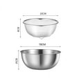 thumbnail image 3 of 304 Stainless Steel Colander Strainer Metal Food Drainer with Mixing Bowl Large Capacity for Grains Rice Spaghetti Fruit Vegetable Washing Kitchen Essential Dishwasher Safe, 3 of 7