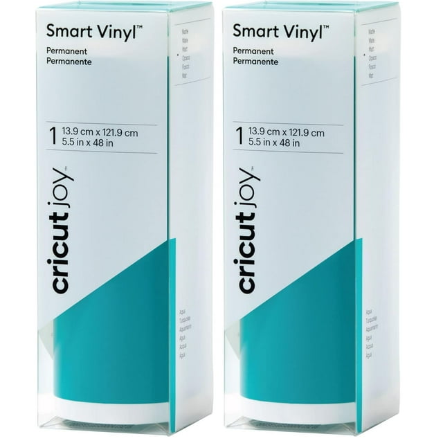 Rollo de Vinilo Permanente Inteligente Cricut Joy Aqua 1.6 m Paquete de 2