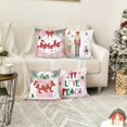 thumbnail image 2 of Merry Christmas Throw Pillow Covers 18x18 Inch Pink Nutcracker Holiday Party Decorative Pillowcases for Sofa Bed Home Xmas Winter Decor Set of 4, 2 of 6