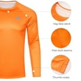 thumbnail image 4 of Voofly UPF 50+ Men's Long Sleeve Fishing Shirts UV Sun Protection Tee Tops For Outdoors Running Workout Orange L, 4 of 10