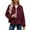 Red, variant on Wensltd Lapel Solid Color Short Jacket for Women White Spring Summer Daily Wear Trendy Style Lightweight Jacket