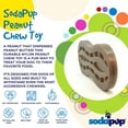 thumbnail image 3 of sodapup peanut-shaped ultra durable nylon dog chew toy for aggressive chewers, holds peanut butter, guaranteed tough, non-toxic, reduces boredom and problem chewing, made in usa, l, 3 of 6