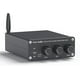 thumbnail image 1 of Amplificador Bluetooth, mini amplificador estéreo HiFi con receptor integrado para altavoces pasivos de audio doméstico, BT 5.0 Clase D, 2.0 canales, 100 W x 2, chip TPA3116, control de agudos y, 1 of 4