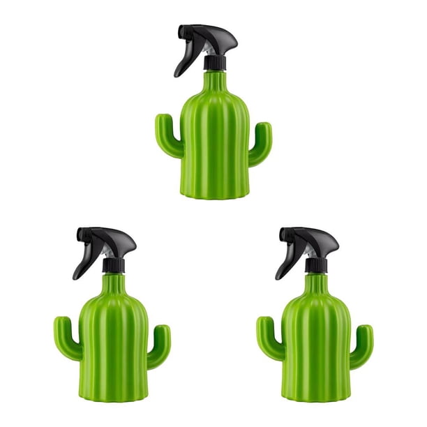 Bewildely Botella Forma de cactus Personalidad Flores verdes Plantas Maceta Jardinería Durable Práctico Hervidor Puede Suministros para el Type1 NO1