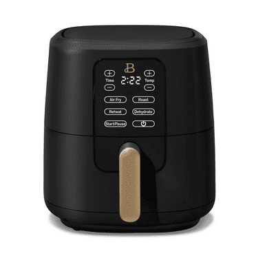 Beautiful 19038 6 Qt Air Fryer with TurboCrisp Technology and Touch-Activated Display, Black Sesame