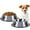 Gray, variant on BLRTUN 2-Pack Stainless Steel Dog Bowls Set, Non-Slip Stackable Food & Water Dishes for Pets Beige-7oz(0.9cups)