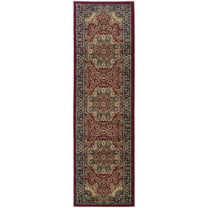 Oriental Weavers Ariana Area Rug - 116R3 - 2'3" x 7'9" - in Red/ Blue - Vintage Inspired, Stain Resistant, Family and Pet Friendly , Entryway, Hallway Runner Rug