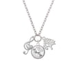 thumbnail image 2 of Delight Jewelry Silvertone Large Clef with Heart Let Things Go Fall Zoey Charm Necklace, 28", 2 of 4