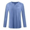thumbnail image 4 of STETMN Plus Size V Neck Top for Women Loose Long Sleeve Shirt Lightweight Going Out T-Shirt, 4 of 5