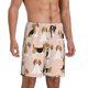 thumbnail image 2 of Balery Beagle Dog On Brown Pantalones cortos de pijama de punto de algodón para hombre con cinturilla y bolsillos-3X-Large, 2 of 6