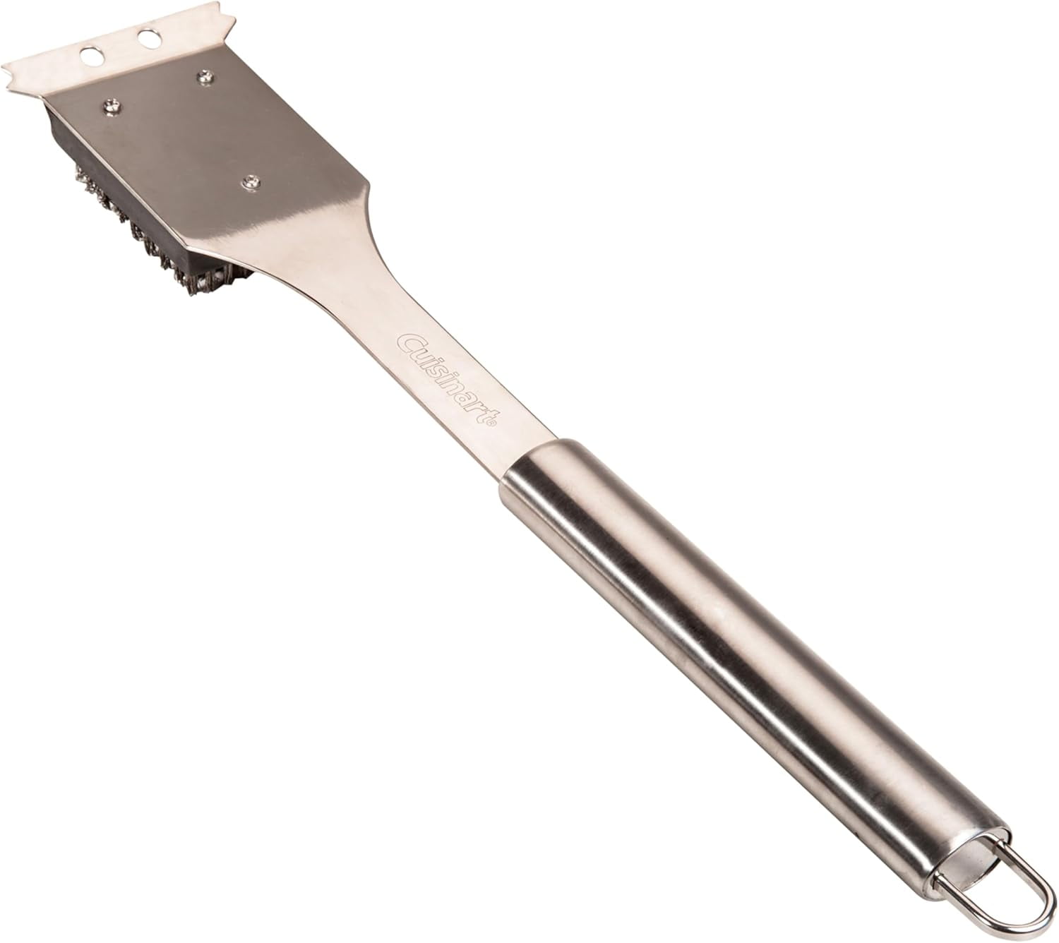 Stainless Steel 16.5 Inch Long Handle Grill Cleaner Brush and Scraper for BBQ Grills Griddles Outdoor Cookout Tool Accessories