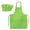Green, variant on Cotton Canvas Adjustable Apron Chef Hat Set for Men and Women-Purple-L