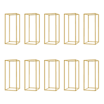 10pcs 23.6“ Tall Wedding Flower Stand Metal Vase Stand Floor Metal Column, Table Flower Stands for Home Event Party Wedding Decoration Rectangular Flower Display Rack