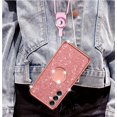 thumbnail image 7 of Nancheng Shockproof Glitter Fashion Cell Phone Case for Samsung Galaxy A14, Rose Gold, 7 of 7