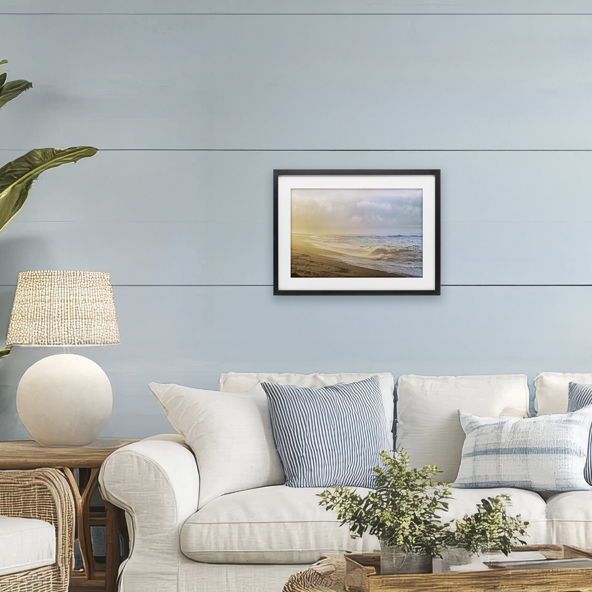 Stupell Industries Gentle Seaside Breeze Black Framed Print Under Glass, design by Marcus Prime