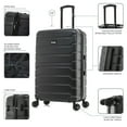 thumbnail image 4 of InUSA Trend 3-Piece Hardside Luggage Sets with Spinner Wheels, Handle, Trolley, (20"/24"/28"), Black, 4 of 13