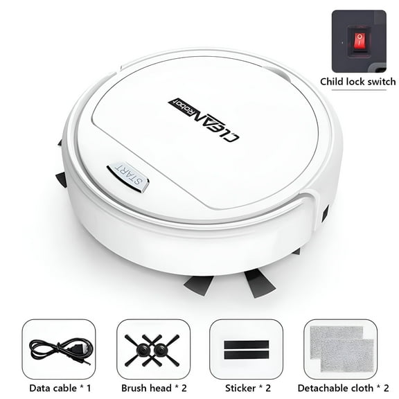 ZEPARO Robot Vacuum and Mop Combo,3 in 1 Robotic Vacuum Cleaner with Watertank/Dustbin/Brush,Blocked By Hair,App,Ideal for Hard Floor/Pet