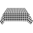 thumbnail image 6 of Rectangle Tablecloth 60x84 Inch, White Black Buffalo Check Plaid Rectangular Table Cloth Breathable Table Cloths Outdoor Tablecloth for Restaurant, Picnic, Indoor and Outdoor Dining, 6 of 8