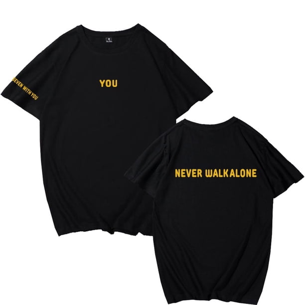 KPOP Camiseta BTS JIMIN With You You Never Walk Alone Coreano Hombres/Mujeres Jersey Harajuku Moda Calle Hip Hop Top
