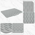 thumbnail image 4 of Silicone Dish Drying Mat for Kitchen Counter, Easy Clean Waterproof Kitchen Mat, Silicone Mat, Fits Under Dish Rack Gray 15.7*12.6*0.5 inch, 4 of 6
