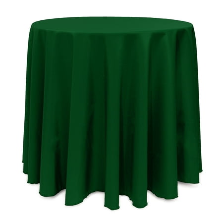 

Ultimate Textile (3 Pack) 120-Inch Round Polyester Linen Tablecloth - for Wedding Restaurant or Banquet use Hunter Green