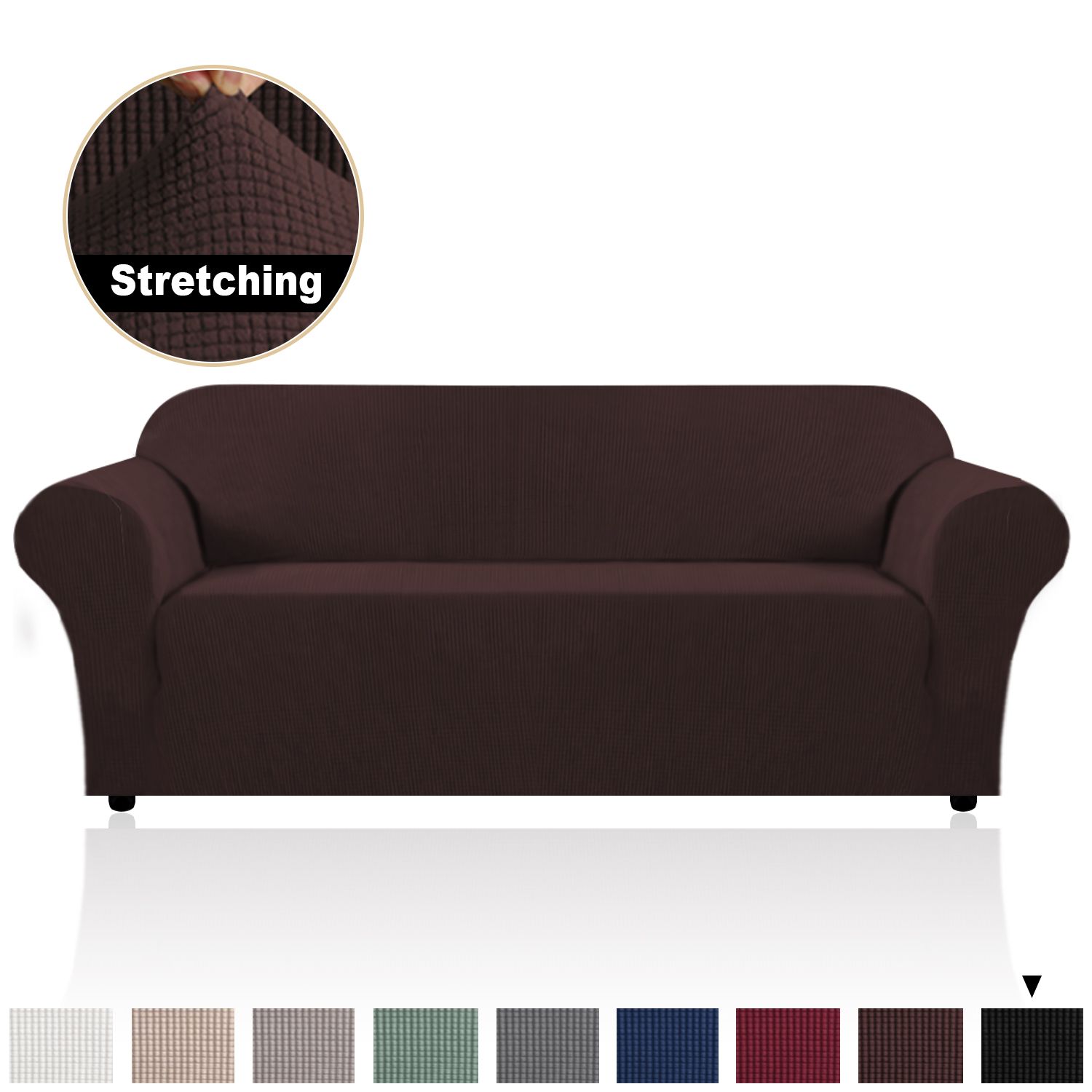 H.VERSAILTEX Stretch Sofa Slipcover 1 Piece Couch Cover for 4 Cushion