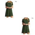 thumbnail image 4 of Qarigey Vestido de mujer con estilo Color sólido Cuello Camiseta suelta Vestidos Casa de vacaciones Viajar Ropa de playa Regalos de Type7 NO7, 4 of 6