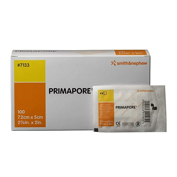 Smith & Nephew Primapore White Polyester Nonwoven Island Dressing Sterile 2 x 3" 100 per Box