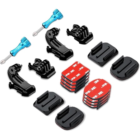 Helmet Mount Adhesive Sticky Pads for GoPro Hero 13 12 11 10 9 8 MAX Go Pro 7 6 5 4 3 2 1 Session Insta 360 DJI Osmo Campark SJCAM AKASO Action Cameras Buckle Mounts Adapter Accessories Mounting Kit