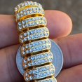 thumbnail image 6 of Mens 14K Gold Plated Hip Hop Bracelet Micro Pave Iced Box Lock Bling Out 8.5" Inch x 15MM Thick, 6 of 11