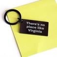 thumbnail image 3 of Amangny Virginia Gifts for Dad: There's No Place Like Virginia Engraved Keychain, Unique Father's Day Unique Gifts for Him, Stainless Steel, Black Color, Inspirational Quote, 3 of 3