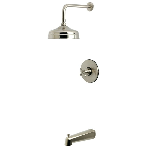 Kingston Brass KB6338BX Metropolitan Single-Handle Pressure Balanced Tub and Shower Faucet, Brushed Nickel