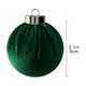thumbnail image 3 of Bolas navideñas de terciopelo flocado de 8 cm | Adornos navideños de plástico con anilla metálica | Elegante decoración navideña para árbol, chimenea y hogar, 3 of 5