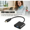 thumbnail image 3 of HDMI to VGA Adapter,Gold Plated HDMI to VGA Adapter Converter with Full HD 1080P,External Video Card Multi-Monitor Adapter for Desktop,Monitor,Projector – Black, 3 of 6