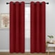 thumbnail image 1 of Cortinas opacas, fáciles de usar, con aislamiento térmico, 2 paneles, rojas, 1 of 8