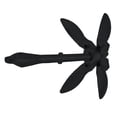 thumbnail image 2 of Rezón de anclaje plegable, 4 platijas, 1,5 kg, accesorio para barco de acero al carbono para canoa de kayak, negro (acero al carbono), 2 of 5