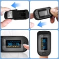 thumbnail image 3 of THBPMU Ox&iacute;metro de Pulso para Dedo, Oximetro Digital 4 en 1, con Bolsa y Cord&oacute;n, Muestra Nivel de Ox&iacute;geno, Pulso y Respiraci&oacute;n, Pilas No Incluidas, 3 of 8