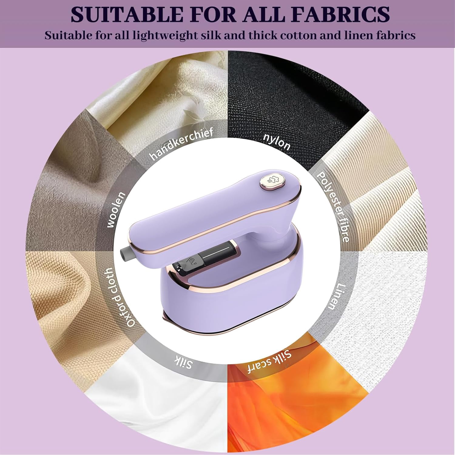Uuiauoio Portable Handheld Garment Steam Iron, 1000w Handheld Steam Iron Travel for Clothes, Clothing Irons for College Dorm Home Sewing, Portable Travel Steam
