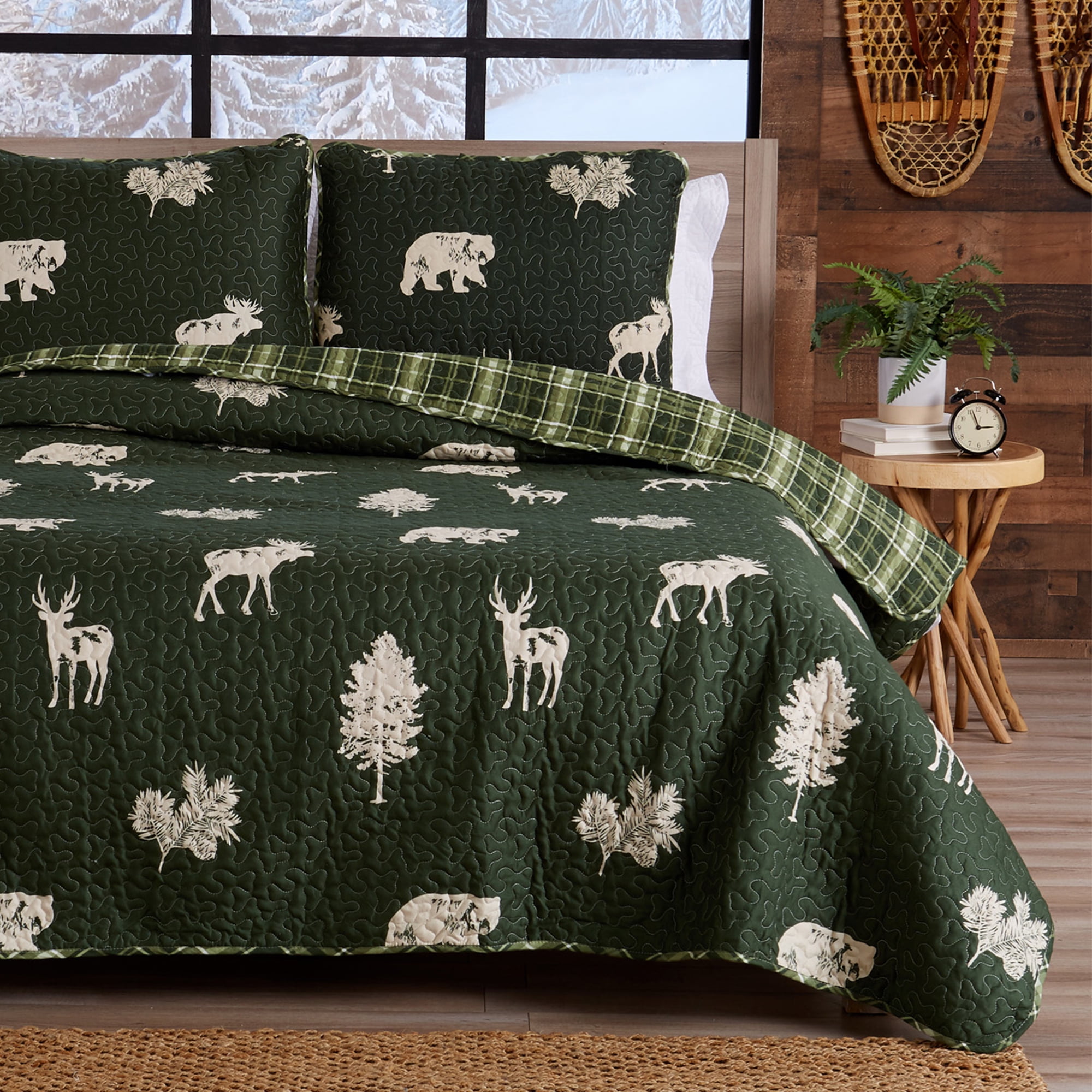 greenland black bear lodge quilt set