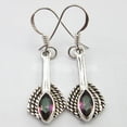 thumbnail image 2 of SilverStarJewel High Quality Silver Earrings ! 925 Sterling Genuine Mystic Topaz Jewelry 1.4", 2 of 3