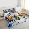 thumbnail image 4 of Manfei Kawaii Jungle Gnome Full Size Comforter Sets for Teen, Christmas Flower Plant Bedding Comforter Set, Dreamy Fairy Tale Reversible Bedding Sets, Microfiber Bedroom Decor, 3 Pieces, 4 of 9