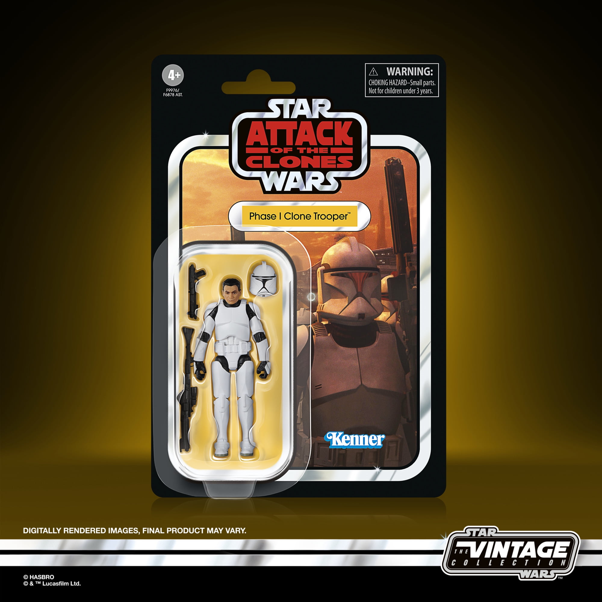 Action Figure Star Wars Clone Trooper - The Vintage Collection, Scala 9,5 Cm (3,75 Pollici) - L'attacco Dei Cloni