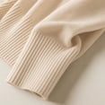thumbnail image 4 of BXJX Girls Cardigan Sweaters, Casual Button Down Long Sleeve V Neck Fall Knit Layering Tops Beige Size 8-9 T, 4 of 5