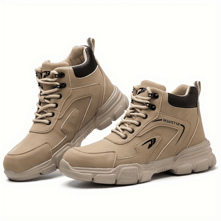 

ZHXJYKJ Waterproof Men‘s Industrial Construction Work Boots with High Top Steel Toe for Safety