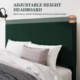 thumbnail image 4 of Amolife King Size Platform Bed Frame with Corduroy Fabric Upholstered Adjustable Height Headboard, Green, 4 of 9